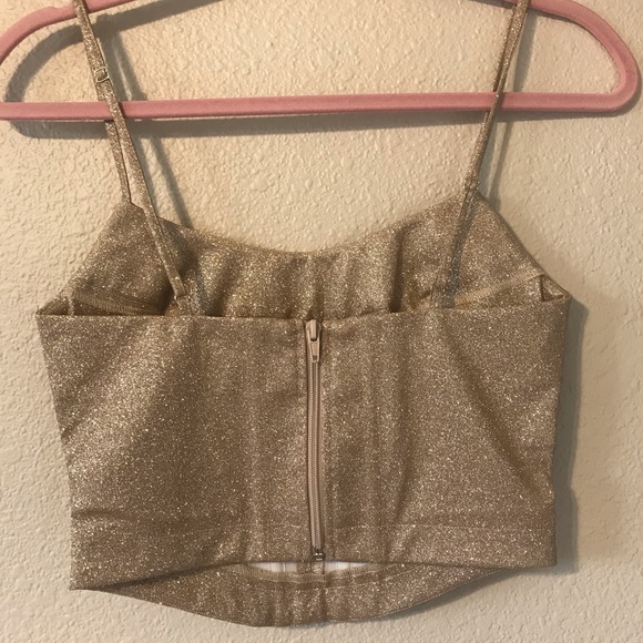 Dyspnea slay girl top glitter party crop top 50/50 Cotton/Polyeutherane - Picture 4 of 6